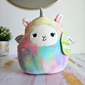Squishmallows Original Lucy-May The Rainbow Llamacorn 8" Soft Squishy Plush Toy